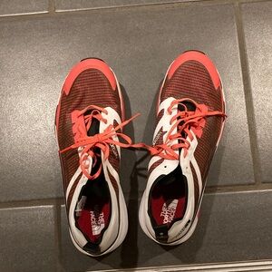 The North Face Coral and White Running Shoes